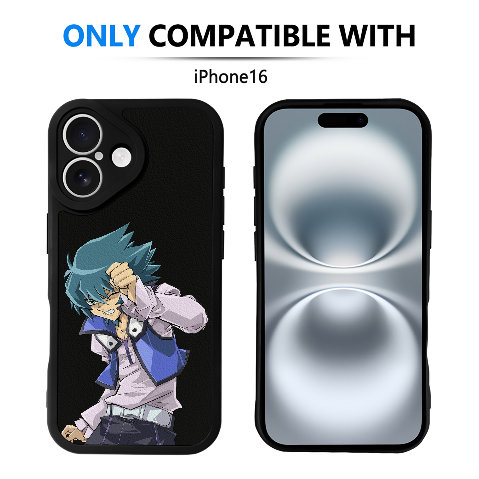 遊☆戯☆王 Yu-Gi-Oh! 【iPhone 16シリーズ対応】シリコンスマホケース（レザー調） 材質：シリコン